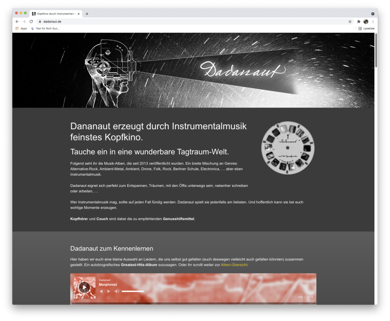 Ein weiterer Relaunch. Mittlerweile der fünfte für dadanaut.de.