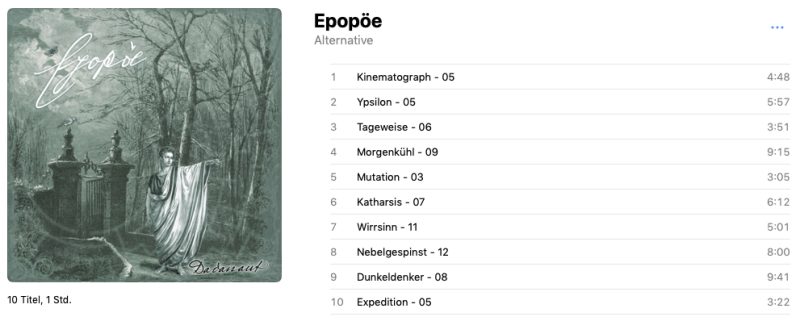 Epopöe – Musik-Album von Dadanaut